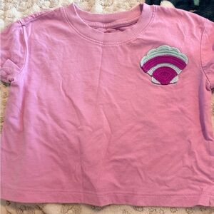 Cat & Jack Pink Tee with Shell Patch